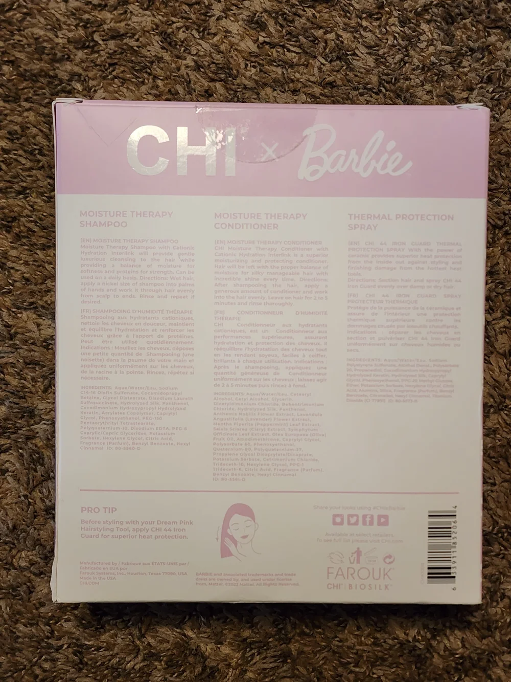 CHI x Barbie Dream Pink Moisture Therapy Set - Pink